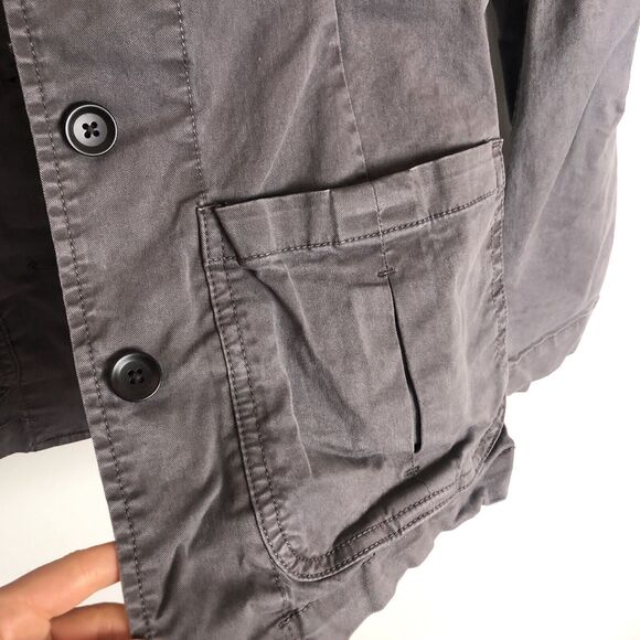 Loft Gray Distressed Faded Military Moto Jacket Women's XS - Picture 4 of 6